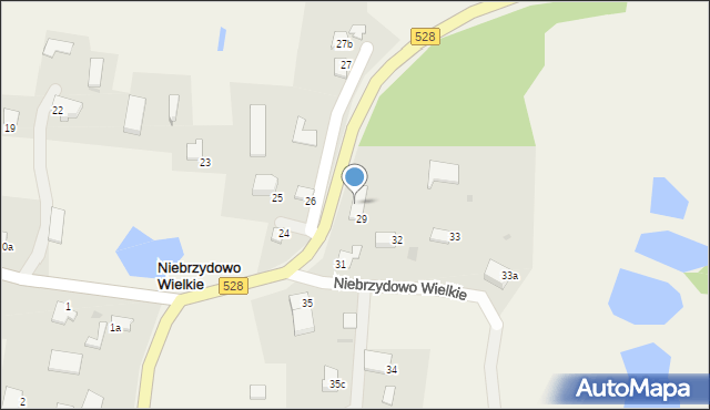 Niebrzydowo Wielkie, Niebrzydowo Wielkie, 30, mapa Niebrzydowo Wielkie