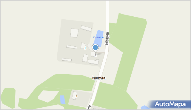 Niebyła, Niebyła, 2, mapa Niebyła