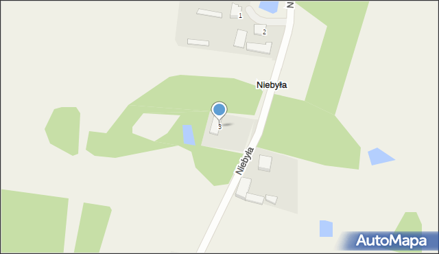 Niebyła, Niebyła, 3, mapa Niebyła