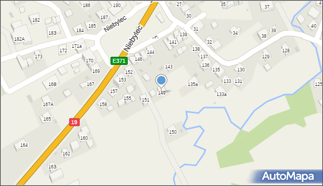 Niebylec, Niebylec, 149, mapa Niebylec