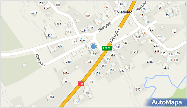 Niebylec, Niebylec, 169, mapa Niebylec