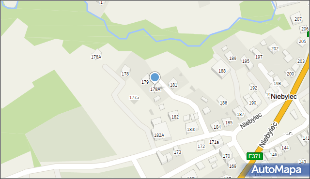 Niebylec, Niebylec, 179A, mapa Niebylec