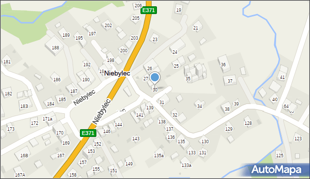 Niebylec, Niebylec, 30, mapa Niebylec