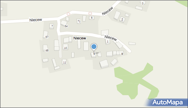 Niecew, Niecew, 9, mapa Niecew