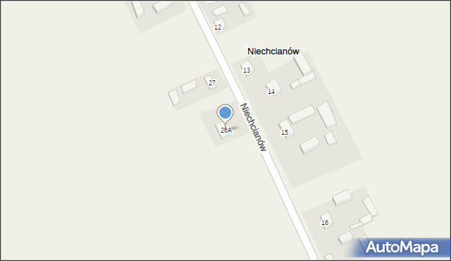 Niechcianów, Niechcianów, 26A, mapa Niechcianów