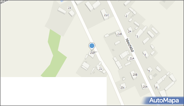 Niechłód, Niechłód, 21D, mapa Niechłód