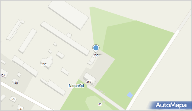 Niechłód, Niechłód, 45D, mapa Niechłód