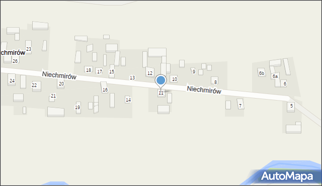 Niechmirów, Niechmirów, 11, mapa Niechmirów