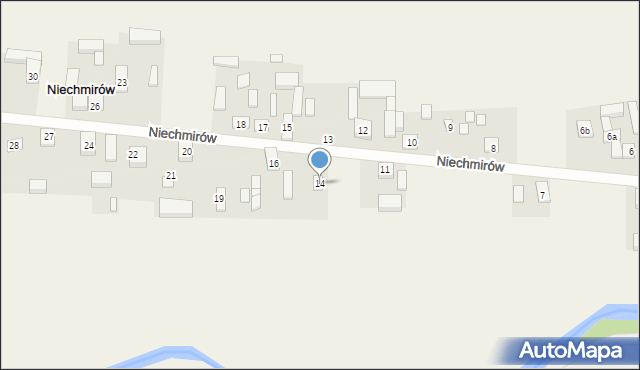 Niechmirów, Niechmirów, 14, mapa Niechmirów