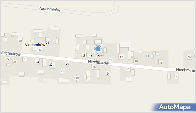 Niechmirów, Niechmirów, 15, mapa Niechmirów