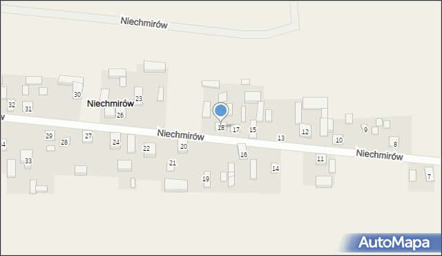 Niechmirów, Niechmirów, 18, mapa Niechmirów