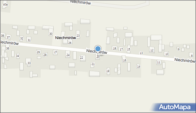 Niechmirów, Niechmirów, 20, mapa Niechmirów