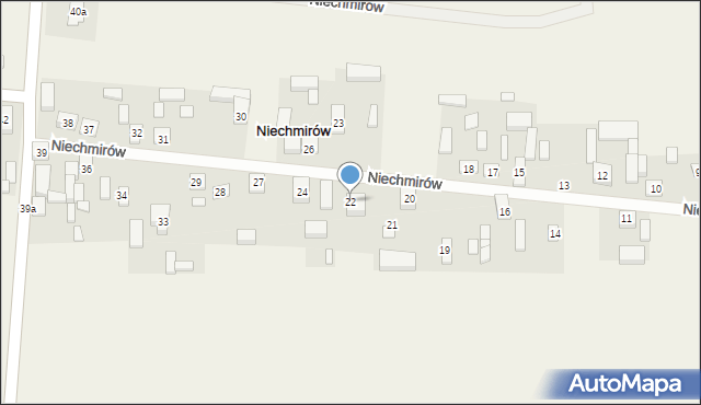 Niechmirów, Niechmirów, 22, mapa Niechmirów