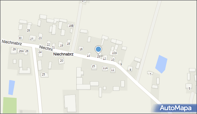 Niechnabrz, Niechnabrz, 13, mapa Niechnabrz