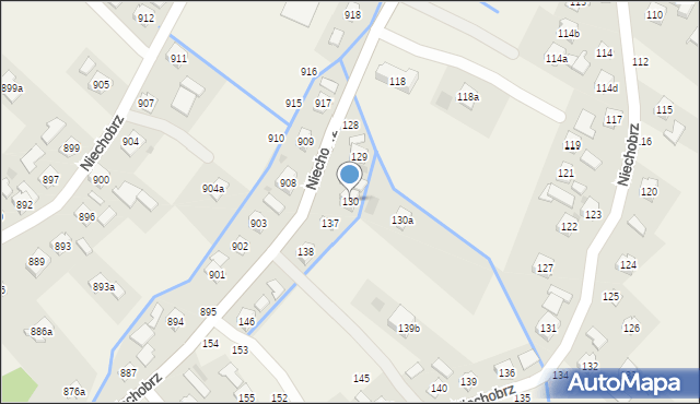 Niechobrz, Niechobrz, 130, mapa Niechobrz