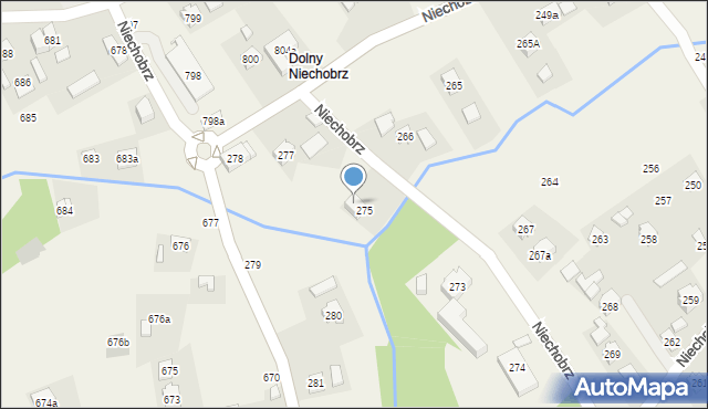 Niechobrz, Niechobrz, 276, mapa Niechobrz