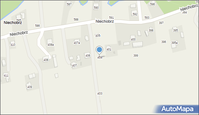 Niechobrz, Niechobrz, 404, mapa Niechobrz