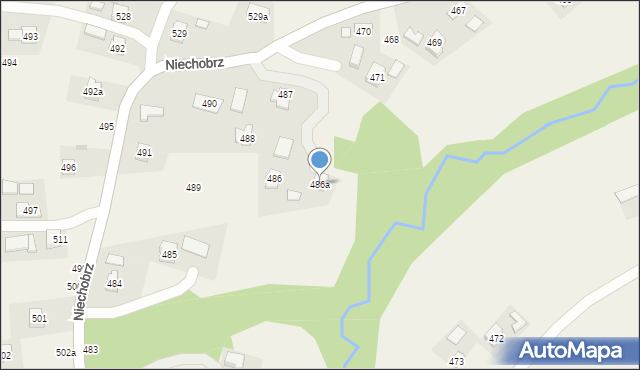 Niechobrz, Niechobrz, 486a, mapa Niechobrz