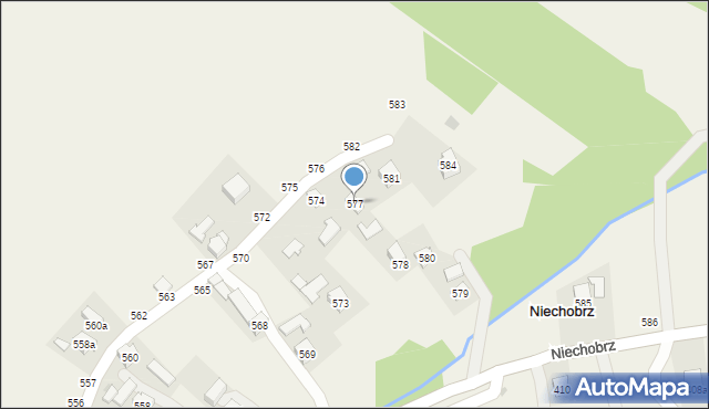 Niechobrz, Niechobrz, 577, mapa Niechobrz