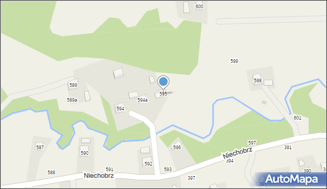 Niechobrz, Niechobrz, 595, mapa Niechobrz