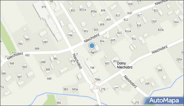 Niechobrz, Niechobrz, 799, mapa Niechobrz