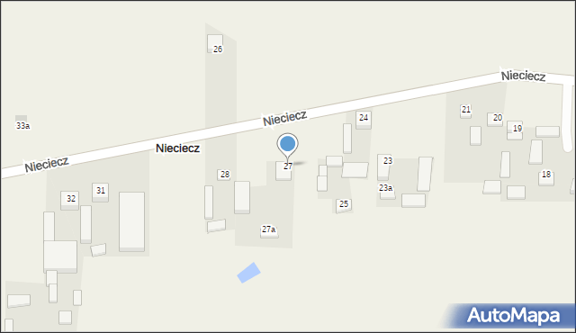 Nieciecz, Nieciecz, 27, mapa Nieciecz