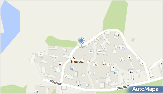 Nieciecz, Nieciecz, 11, mapa Nieciecz