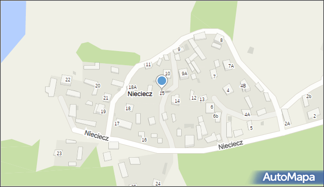 Nieciecz, Nieciecz, 15, mapa Nieciecz