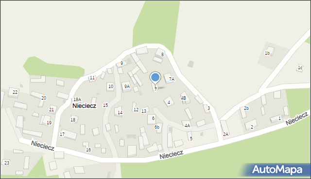 Nieciecz, Nieciecz, 7, mapa Nieciecz