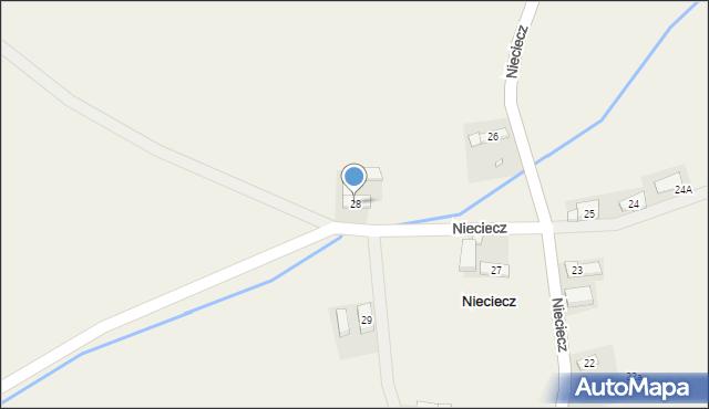 Nieciecz, Nieciecz, 28, mapa Nieciecz