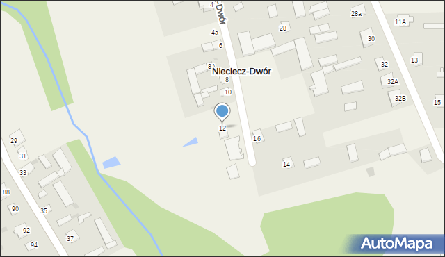 Nieciecz-Dwór, Nieciecz-Dwór, 12, mapa Nieciecz-Dwór