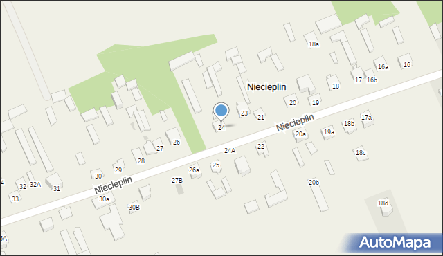 Niecieplin, Niecieplin, 24, mapa Niecieplin