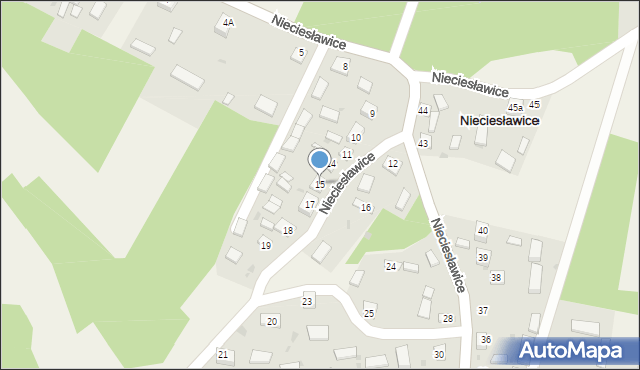 Nieciesławice, Nieciesławice, 15, mapa Nieciesławice