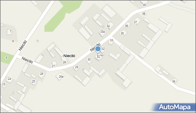 Nieciki, Nieciki, 31, mapa Nieciki