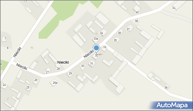 Nieciki, Nieciki, 32, mapa Nieciki