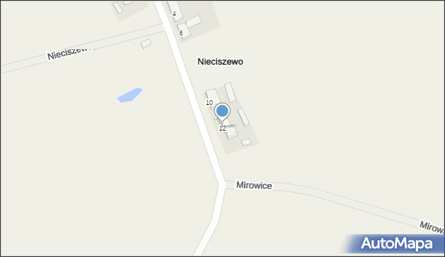 Nieciszewo, Nieciszewo, 12, mapa Nieciszewo