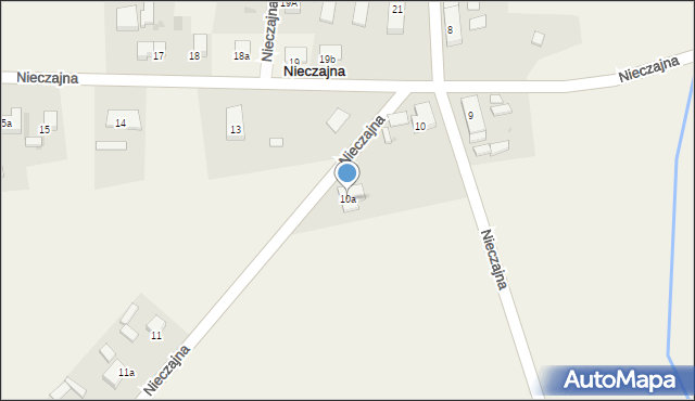 Nieczajna, Nieczajna, 10a, mapa Nieczajna