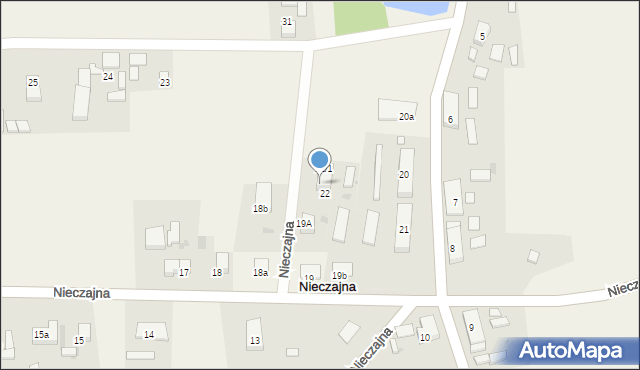 Nieczajna, Nieczajna, 22A, mapa Nieczajna