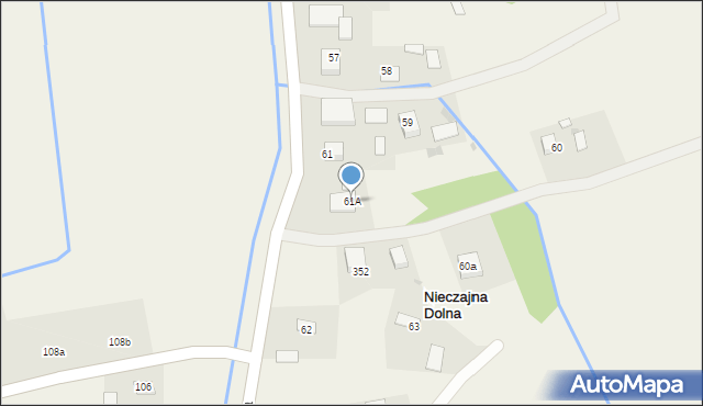 Nieczajna Dolna, Nieczajna Dolna, 61A, mapa Nieczajna Dolna