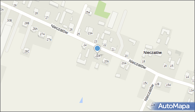 Nieczatów, Nieczatów, 22A, mapa Nieczatów