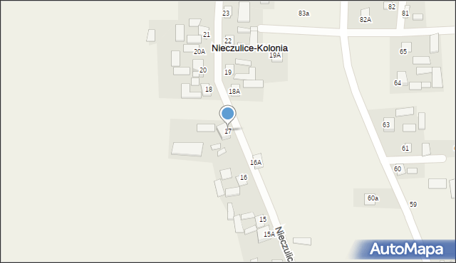 Nieczulice, Nieczulice, 17, mapa Nieczulice