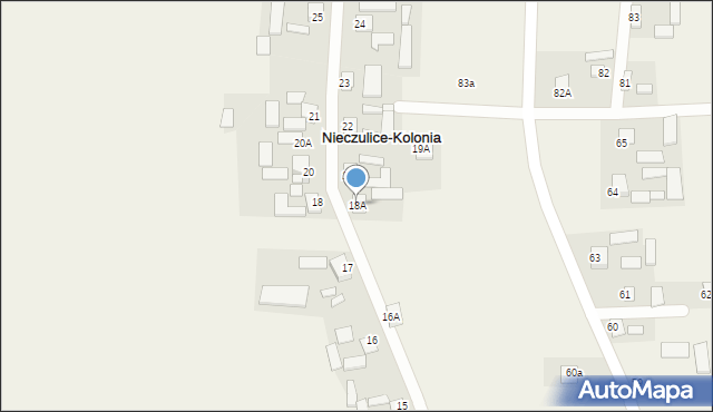 Nieczulice, Nieczulice, 18A, mapa Nieczulice