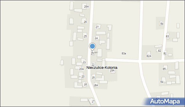 Nieczulice, Nieczulice, 23, mapa Nieczulice