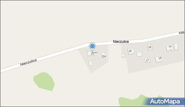 Nieczulice, Nieczulice, 20, mapa Nieczulice