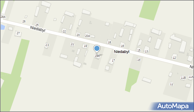 Niedabyl, Niedabyl, 19A, mapa Niedabyl