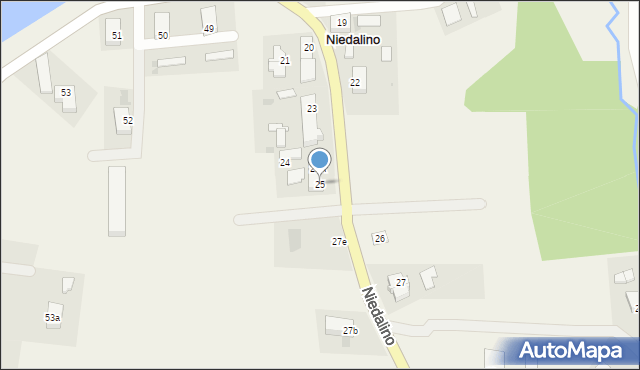 Niedalino, Niedalino, 25, mapa Niedalino