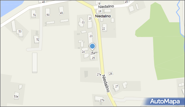 Niedalino, Niedalino, 25A, mapa Niedalino