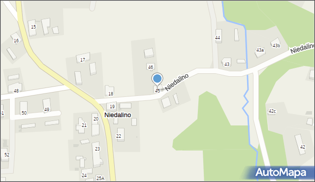 Niedalino, Niedalino, 45, mapa Niedalino