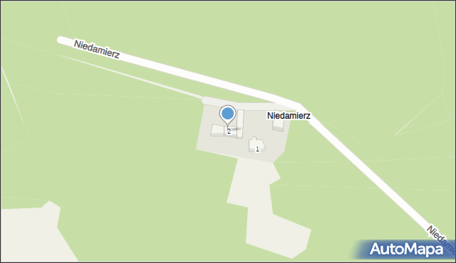 Niedamierz, Niedamierz, 2, mapa Niedamierz