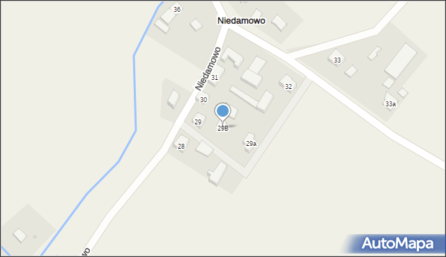 Niedamowo, Niedamowo, 29B, mapa Niedamowo